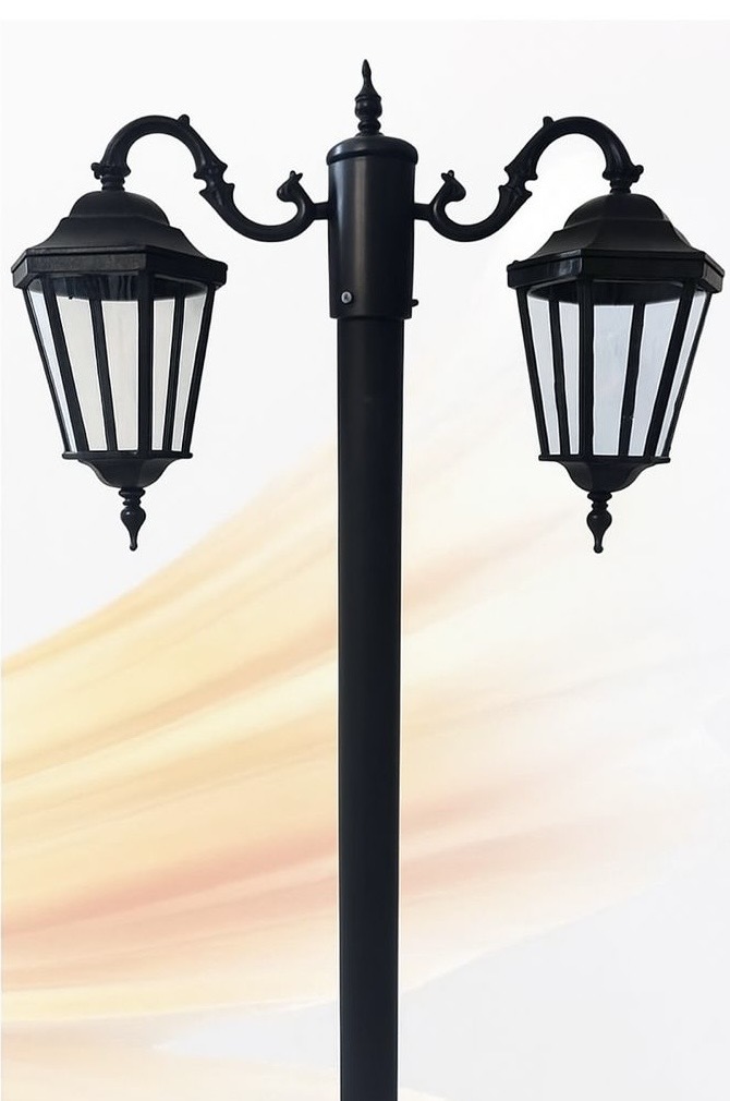 چراغ محوطه دوشعله فلز و آلمینیوم